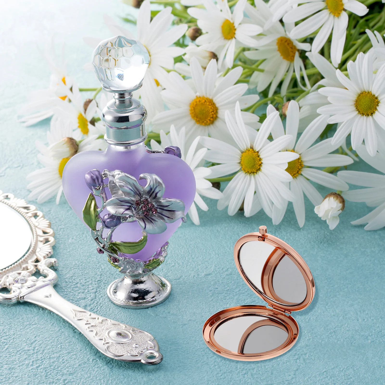 

Mini Mirror Compact Small Pocket Portable Double-sided Travel Makeup Vanity