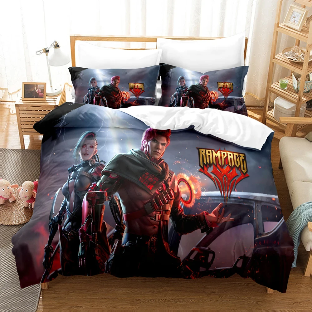 

3d Print Game Free Fire Battlegrounds Bedding Set Boys Girls Twin Queen Size Duvet Cover Pillowcase Bed Kids Adult Home Textile