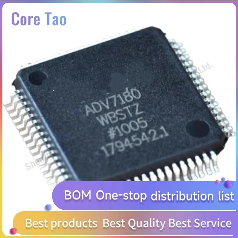 1pcs/lot ADV7180WBSTZ ADV7180W ADV7180  LQFP-64 Video processing chip