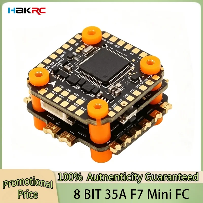 HAKRC F7220 V2 F7 Mini Flight Controller Dual BEC 35/40/60/65A 4in1 ESC Stack DShot150/300/600/1200 PWM for RC FPV Racing Drone