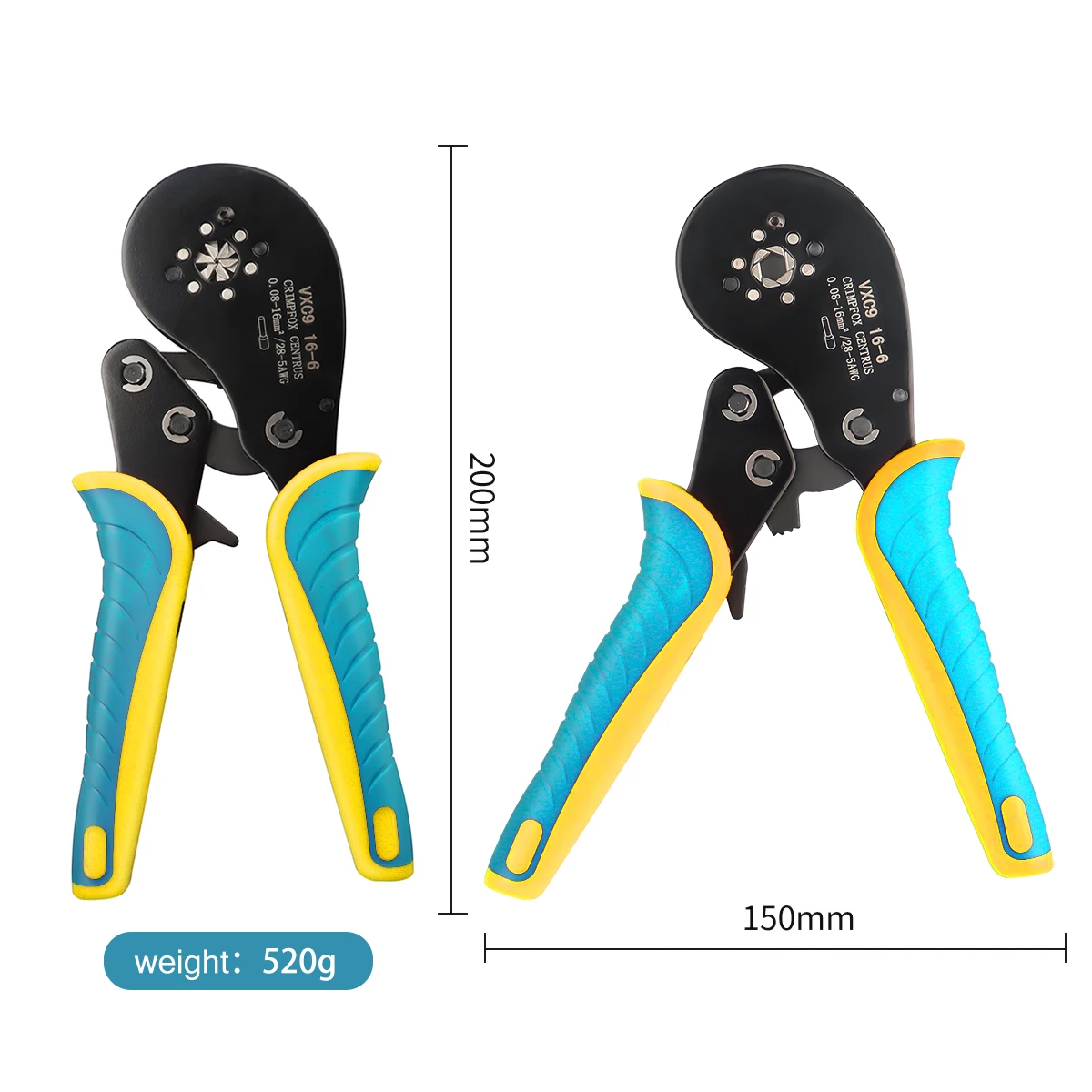 Crimping Tool AWG 28-5 Hexagonal Increasing Conductive Contact Area Design Wire Cable Ferrule Crimper Works for End Sleeves