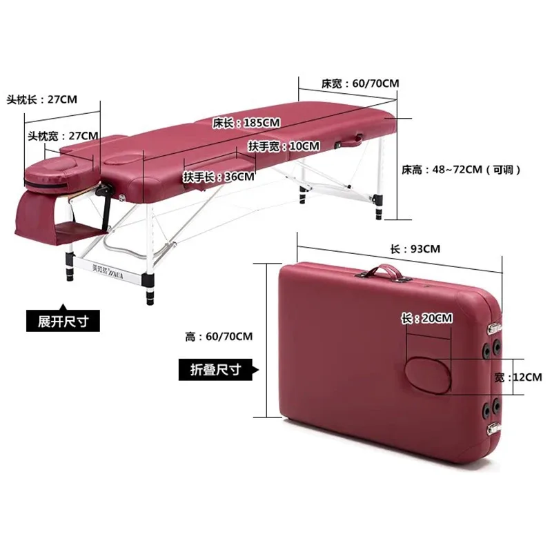 Simplicity Portable Folding Massage Stretchers Pliant Stable Cosmetic Table Bed Chairs Full Body Katlanır Yatak Adjustable Base