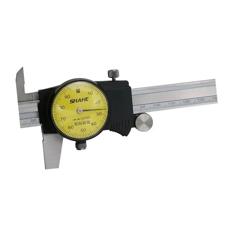 SHAHE Dial Caliper 0.01 mm Shock-Proof Stainless Steel Dial Vernier Caliper for Accurate Measurement