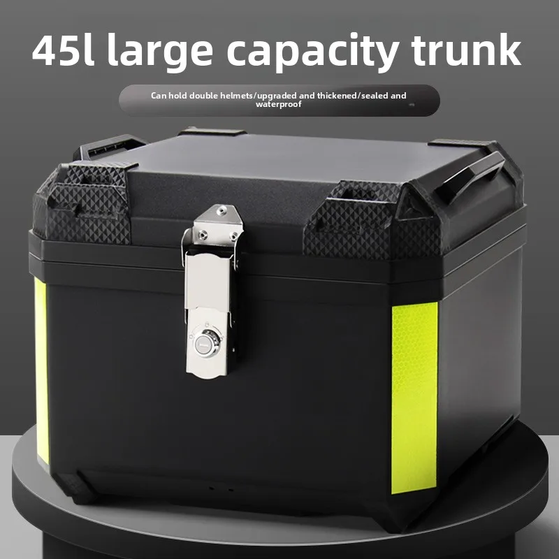 Electric Scooter Rear Top Case 45L Large Capacity Storage Trunk Tool Box Waterproof with Cushion Liner for Delivery Commuter