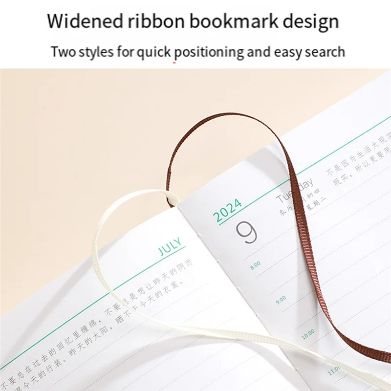 A19E-2024 A5 Week To View Diary Full Year Planner Organiser Hardback Cover With Gift Box Set For Christmas Gift Green Easy To Us