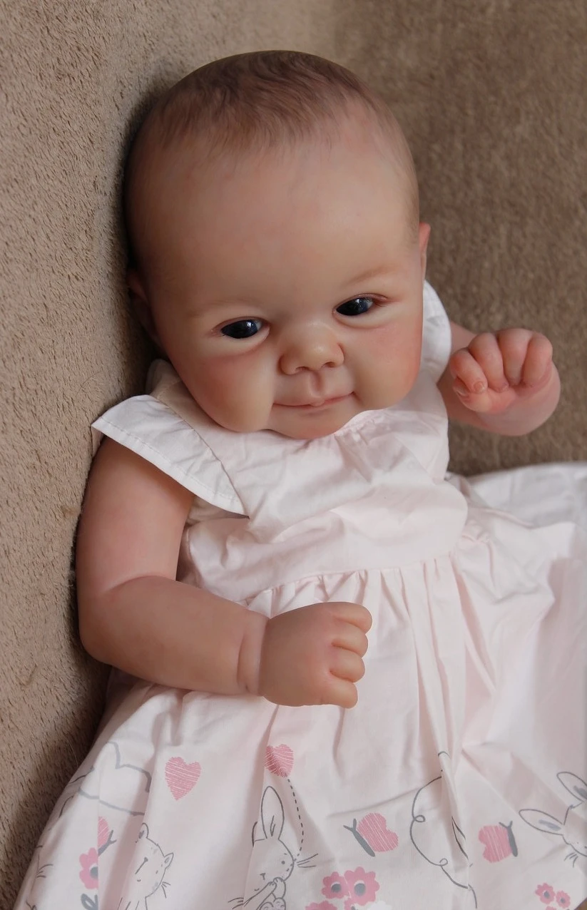 

NPK 19''Handmade with Genesis Painted Juliette Unfinished Doll Kits Very Lifelike Baby Doll with Many Details Veins
