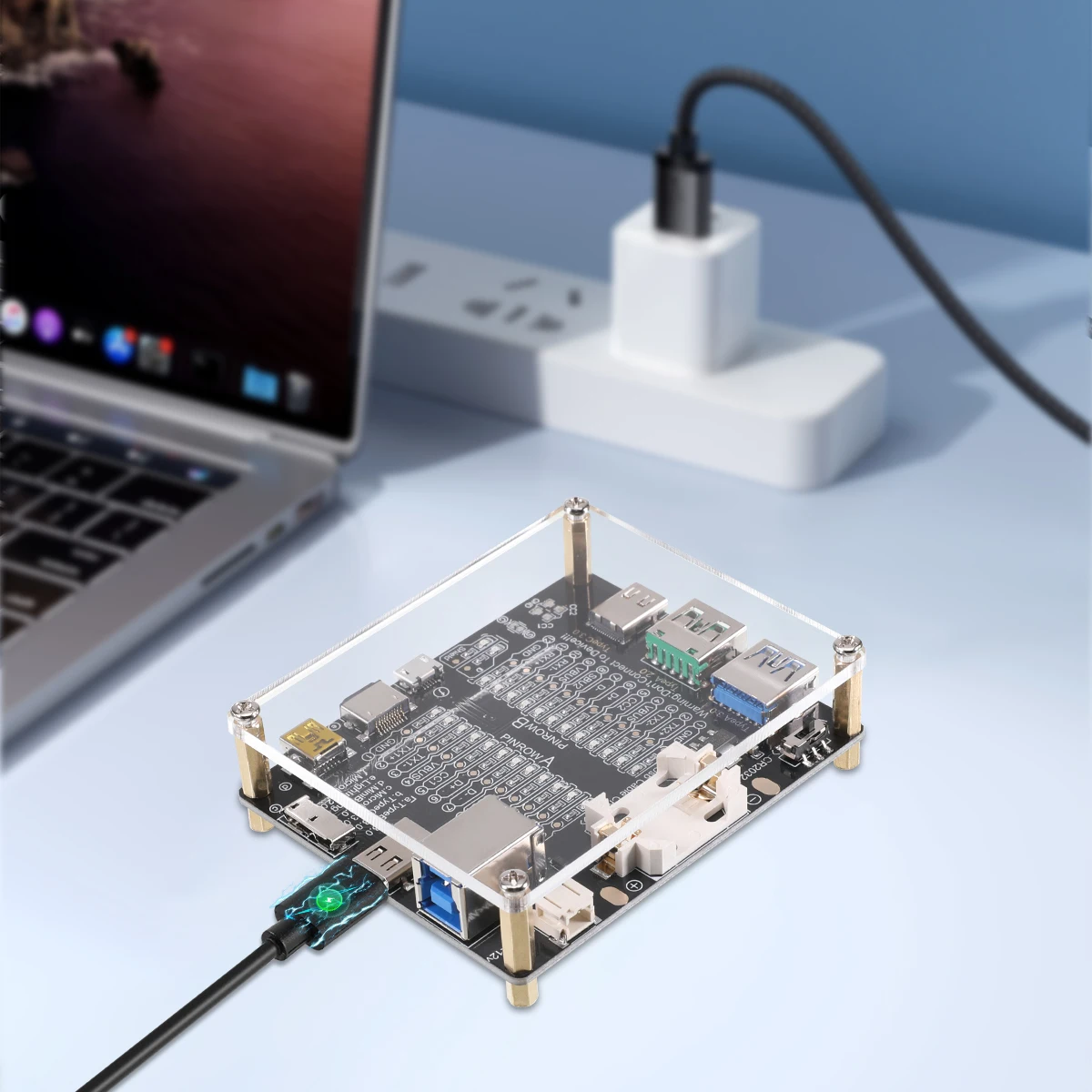 USB Data Line Detection Board Type-C Micro-B Type-B Data Cable Tester Short Circuit On-Off Switching For iOS Android Test Board