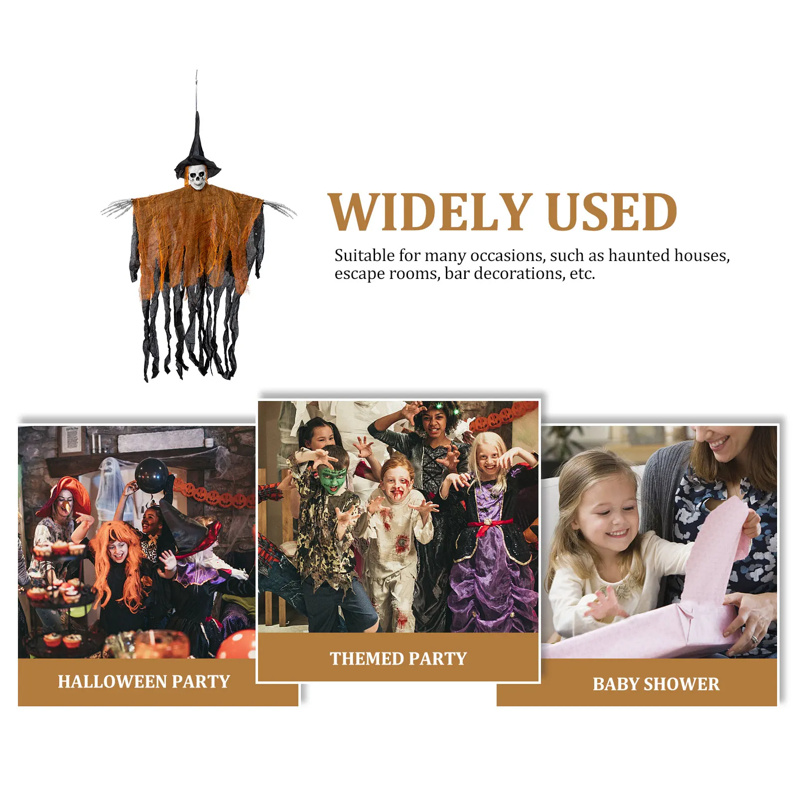 

Skull Witch Ghost Props Party Decor Haunted Houses Hanging Decor Scary Prop Halloween Ghost Hanging Halloween Party