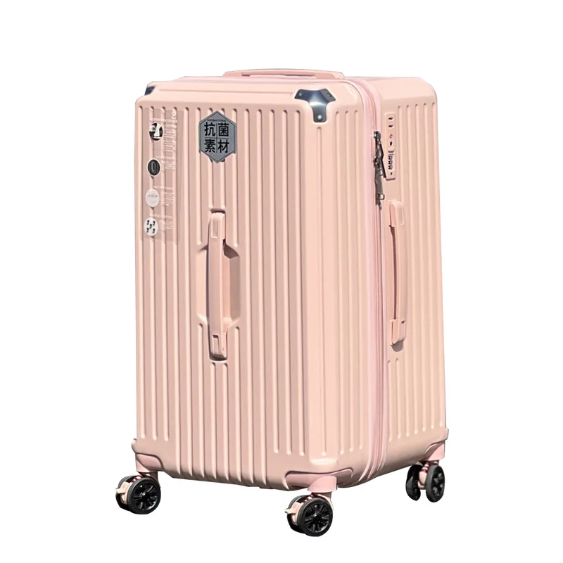 Valise Trolley Ultralégère de Grande Capacité pour Femme, Bagage de Voyage, Mot de Passe Durable, 28 Pouces