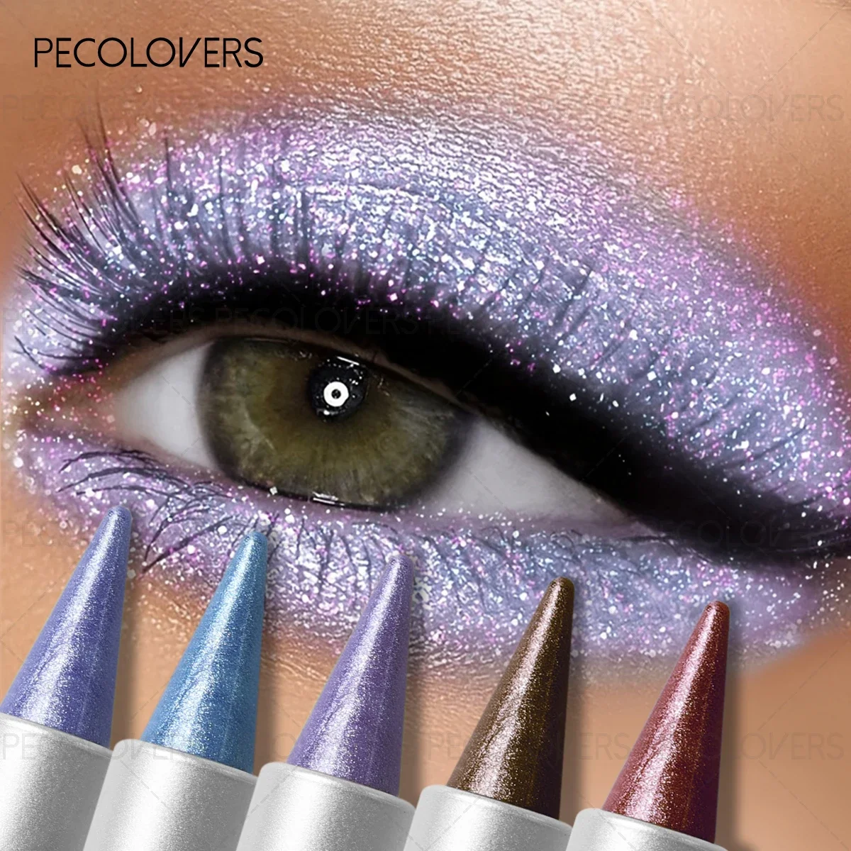 Crayon fard à paupières scintillant, finition scintillante, adapté à tous les Types de peau, maquillage pour les yeux, conception rétractable, 1 pièce