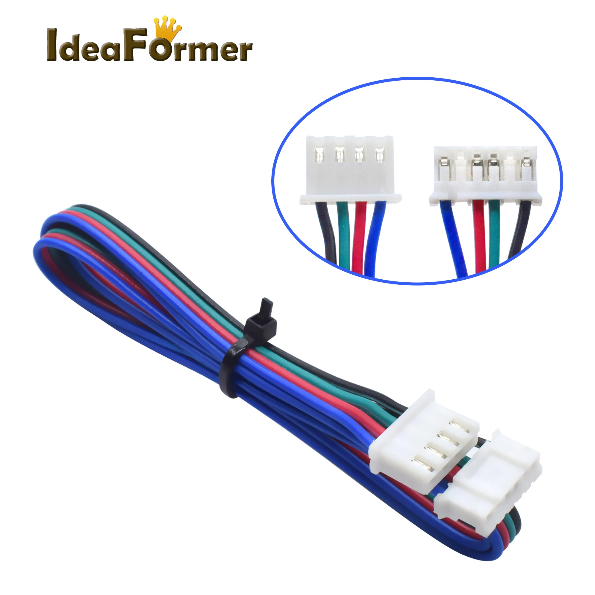 Części do drukarek 3D Kabel silnika krokowego 15cm/20cm/50cm/100cm/150cm HX2.54 4-pinowy na 6-pinowy złącze terminalowe do kabla silnika krokowego — zdjęcie produktu 6