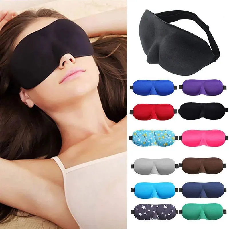 Soft Sleeping Mask Blindfold Eye Relax MassagerSleep Aid Eye Cover Travel Relax 3D Sleeping Eye Mask Blindfold Eyeshade Health