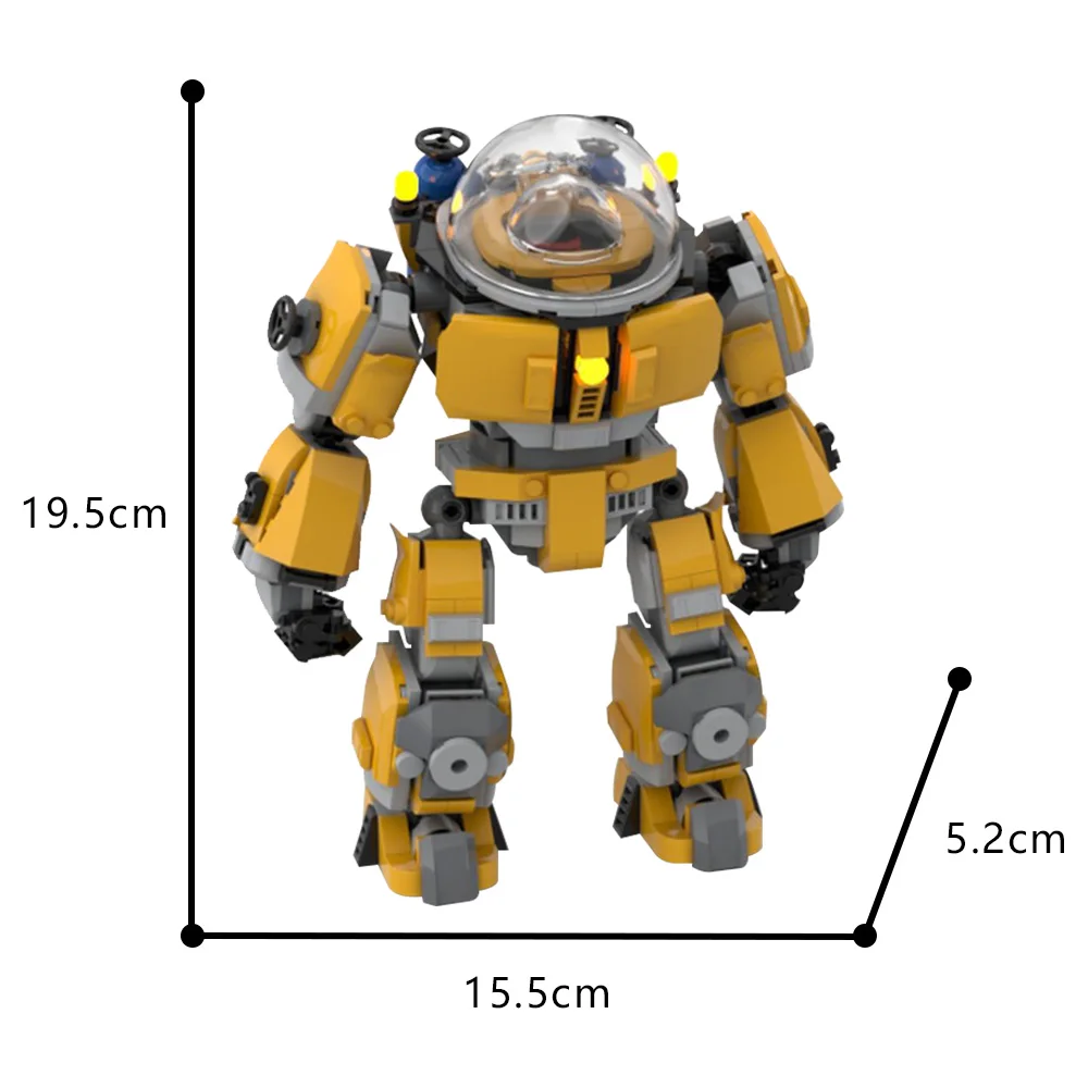 Gobricks MOC Deep Sea Exo-décennie s de Construction SubSN, Briques Imbibées de Plongée Atmosphérique, Véhicule d'Exploration, Jouets, Cadeau