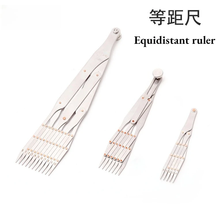 2026 Leather Equal Divider Ruler Hand Bag Pattern Position Scale Vegetable Tanned Leather Drawing Tool