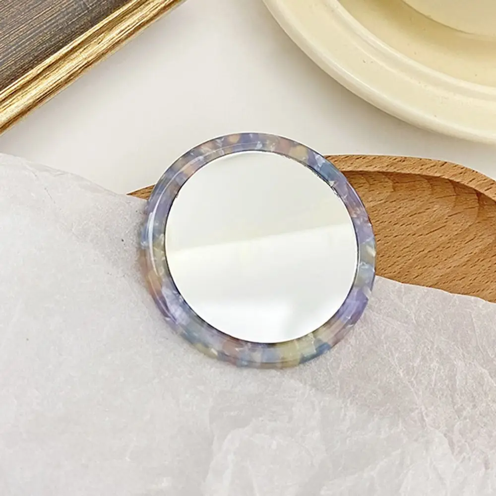 Girl Lady Gift Simple Acetate Makeup Mirror Portable Round Cosmetic Vanity Mirror Cute Mini Beauty Mirrors