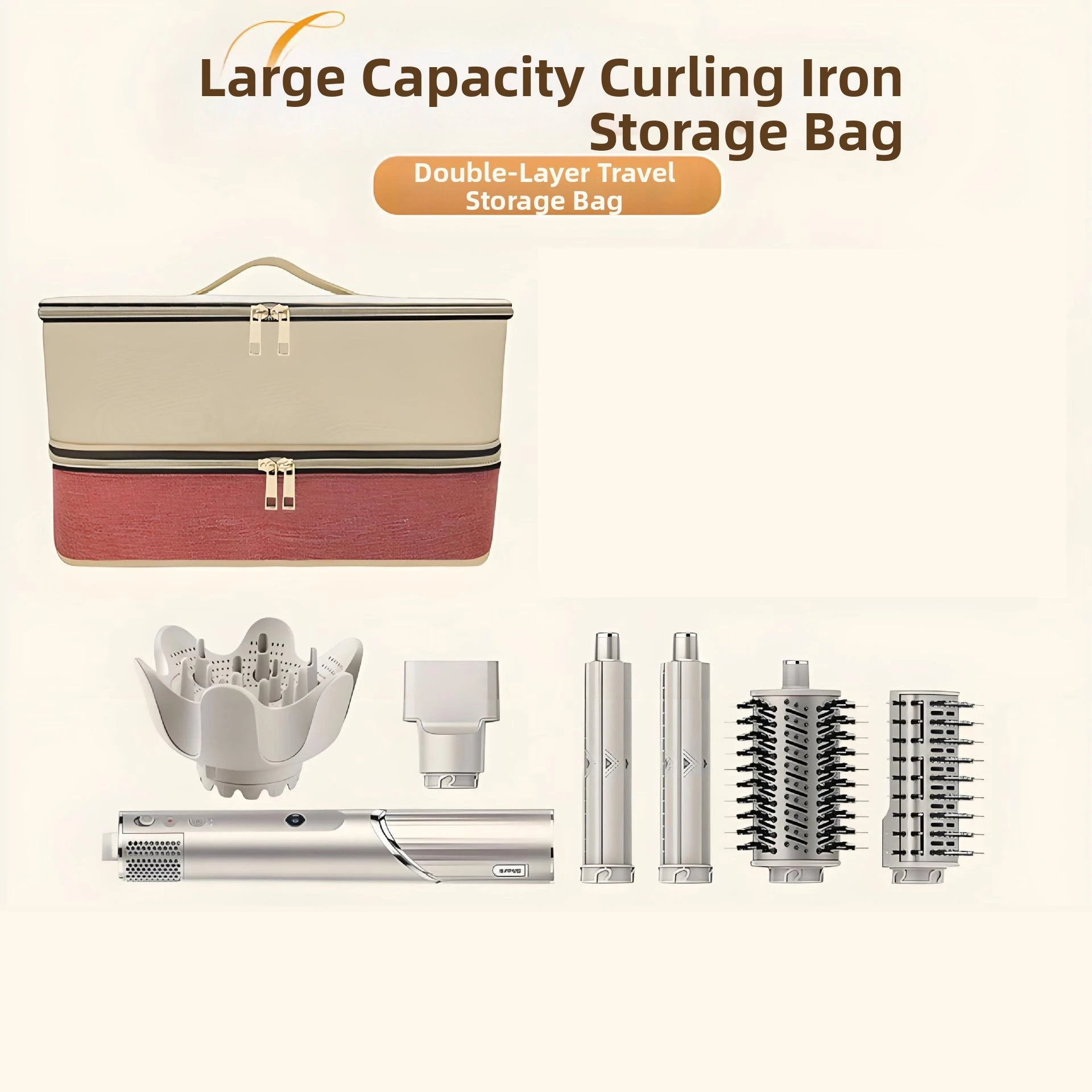 

Двухслойная дорожная сумка для хранения фена, вместительный органайзер для фена, чехол для фена, защитный чехол для выпрямителя