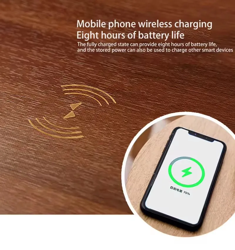 Smart Bluetooth Coffee Table Speaker Wireless Microphone Power Bank Portable