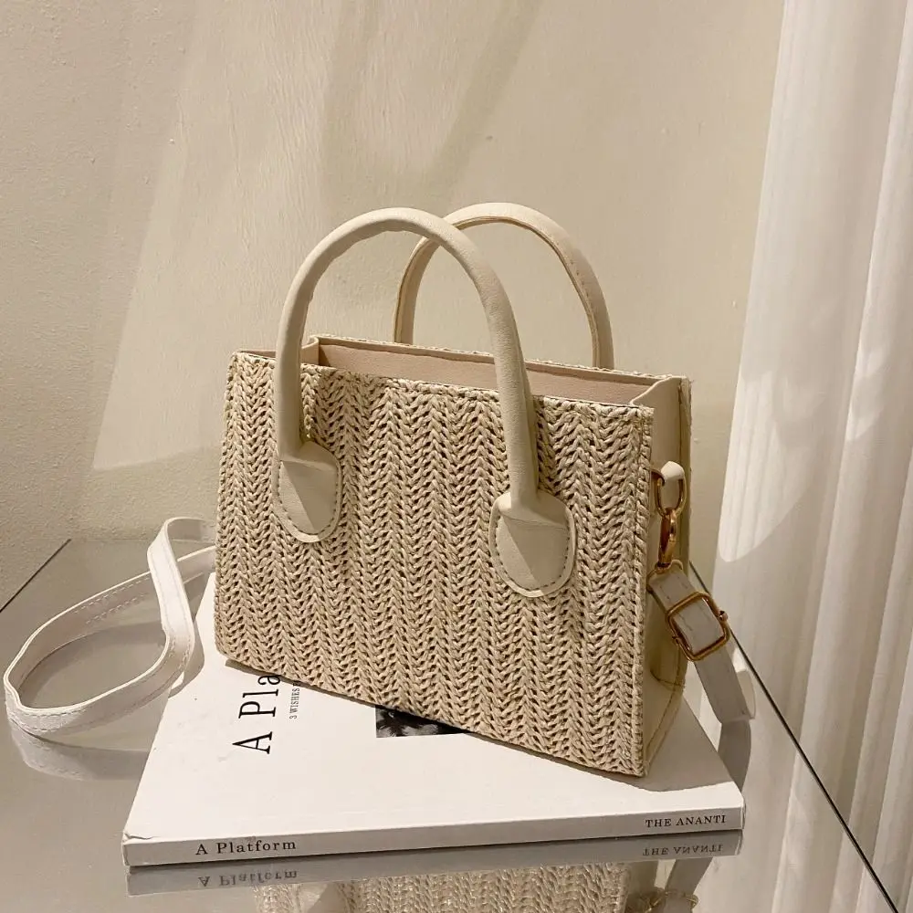 Casual Straw Woven Crossbody Shoulder Bags Women Summer Rattan Beach Bags Lady Travel Small Purses Handbags