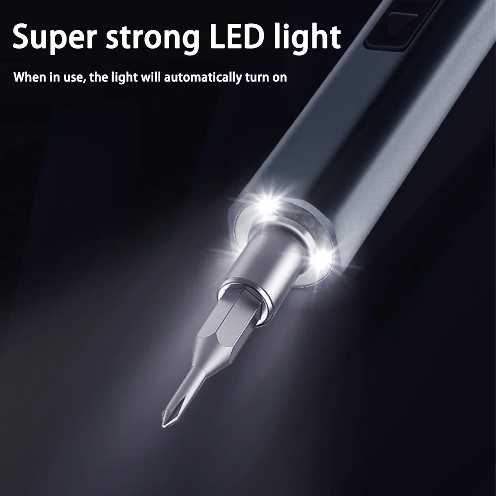 مفك براغي يدوي USB شحن مفك كهربائي صغير محمول مثقاب لاسلكي طقم تصليح المسمار المغناطيسي مفك براغي مغناطيسي