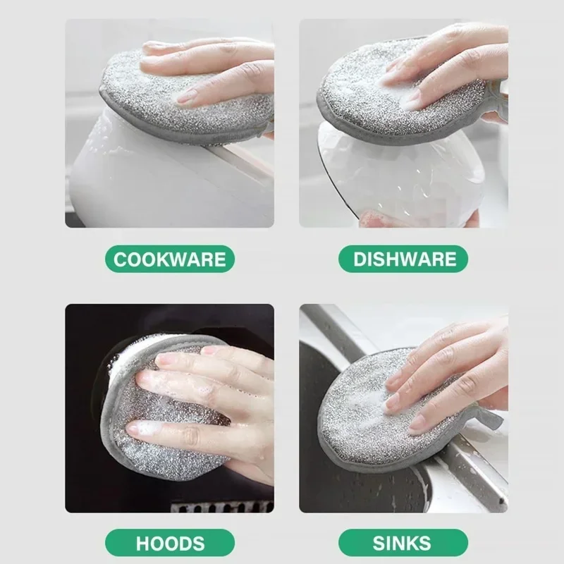 New Household Cleaning Tools Dishwashing Brushes High Quality Kitchen Double Sides Cleaning Sponge Pan Pot Dish Clean Sponge