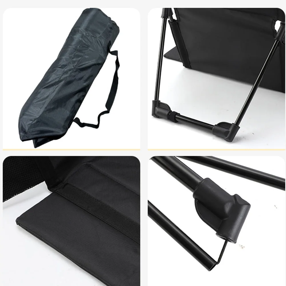 Lightweight Beach Chair Portable Beach Chair Beach Use Black Camping Chair Maximum Weight Capacity 100kg Thickened Foam Support