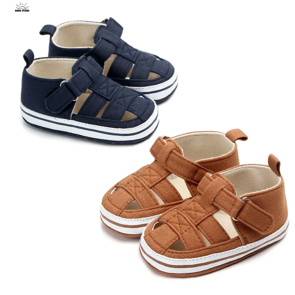 1 Pair Canvas Baby Boys Girls Sandals Newborn Casual Breathable Shoes Newborn Toddler First Walkers Baby Shoes 0-18M