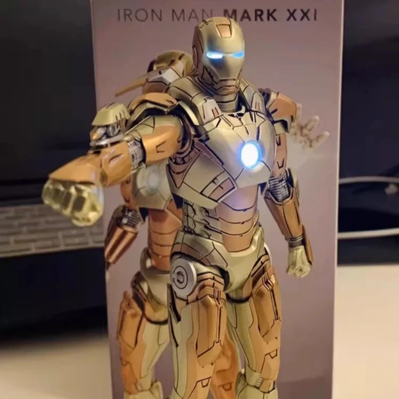 

Коллекционная модель Marvel Iron Man Mark XXI в масштабе 1/12, светящаяся фигурка из сплава, официально лицензированная, для взрослых коллекционеров
