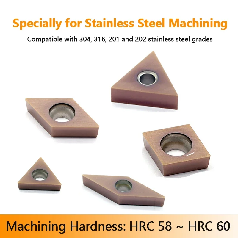 High Hardness External & Internal Turning Inserts Special Tips For Hard Turning Of Hardened Gears And High-Speed Steel