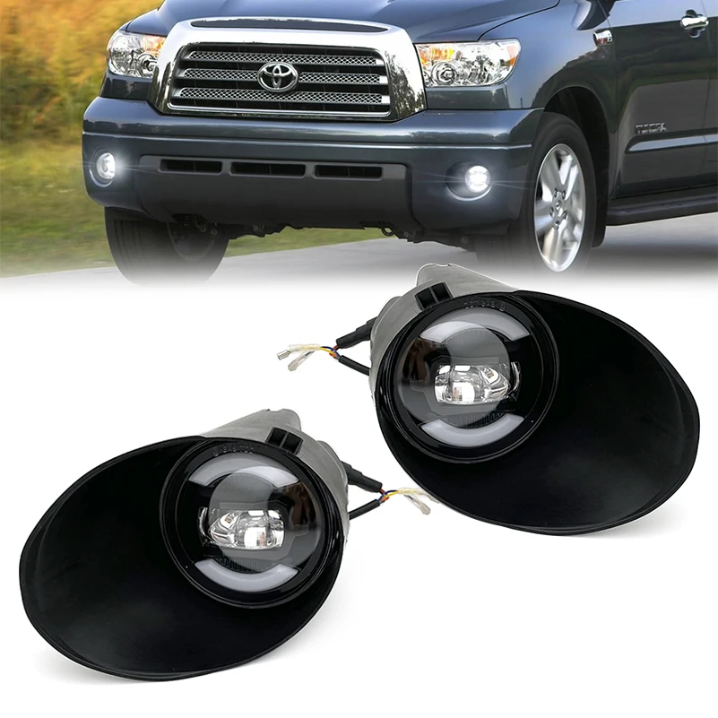 

Newest 45w LED Fog Lights for Toyota 2007-2013 Tundra 2008-2011 Sequoia Driving Lamps Assembly DRL and Yellow Turn led Fog Lamp.