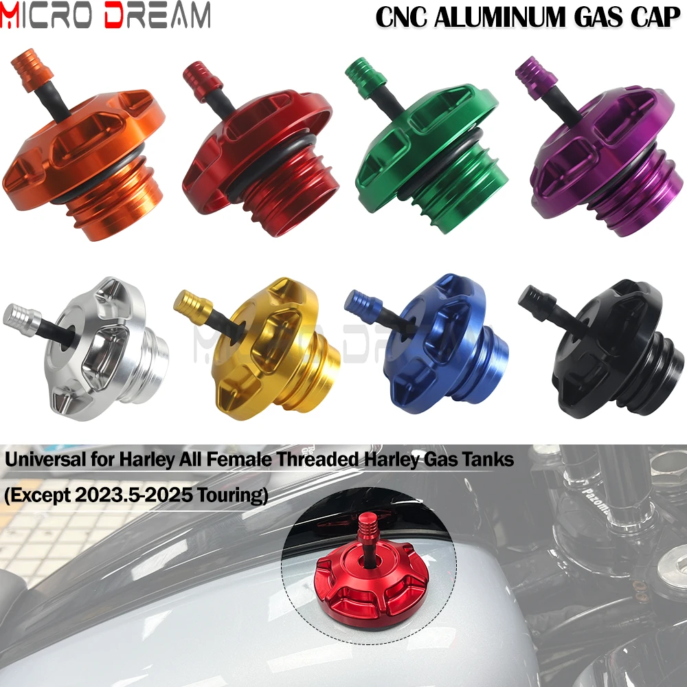 

Fuel Tank Cover Vented Gas Cap Motorcycle Colored Oil Tanks Covers Universal For Harley Dyna Sportster Softail W/Female Threaded