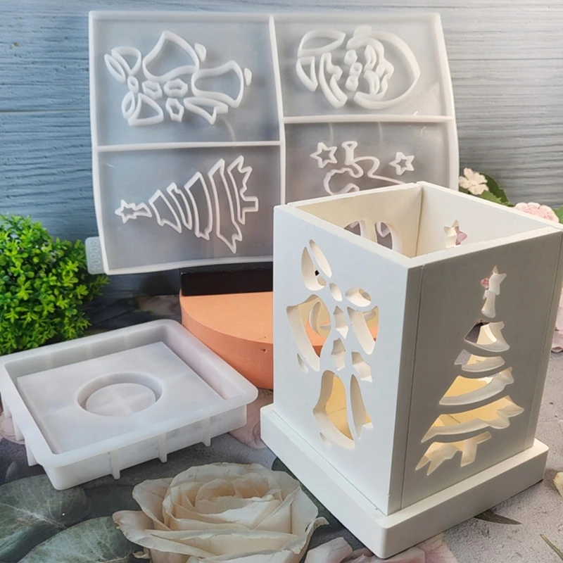 Silicone Molds for Gypsum Decoration 3D Detailed Christmas House Shapes Ornament Dropship