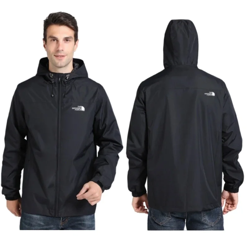 

Мужская водонепроницаемая куртка с капюшоном, легкая ветровка, плащ для занятий спортом на открытом воздухе, удобная и стильная