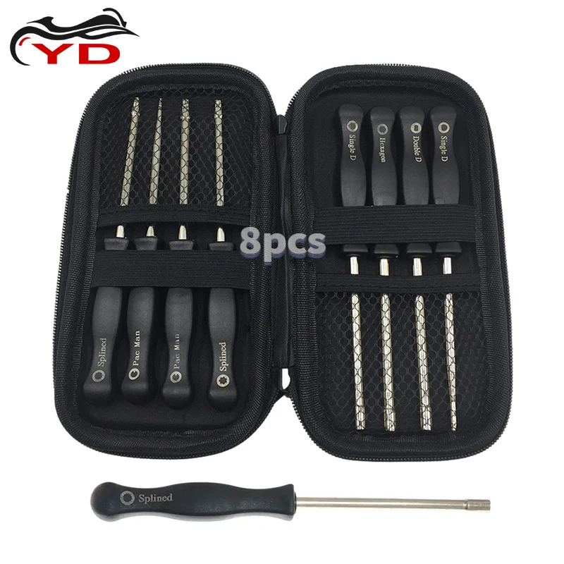 8 pcs Screwdriver Carburetor Adjustment Tool Single D Double D Hexagon Hex Socket With A Storage Case Bag Kit Set