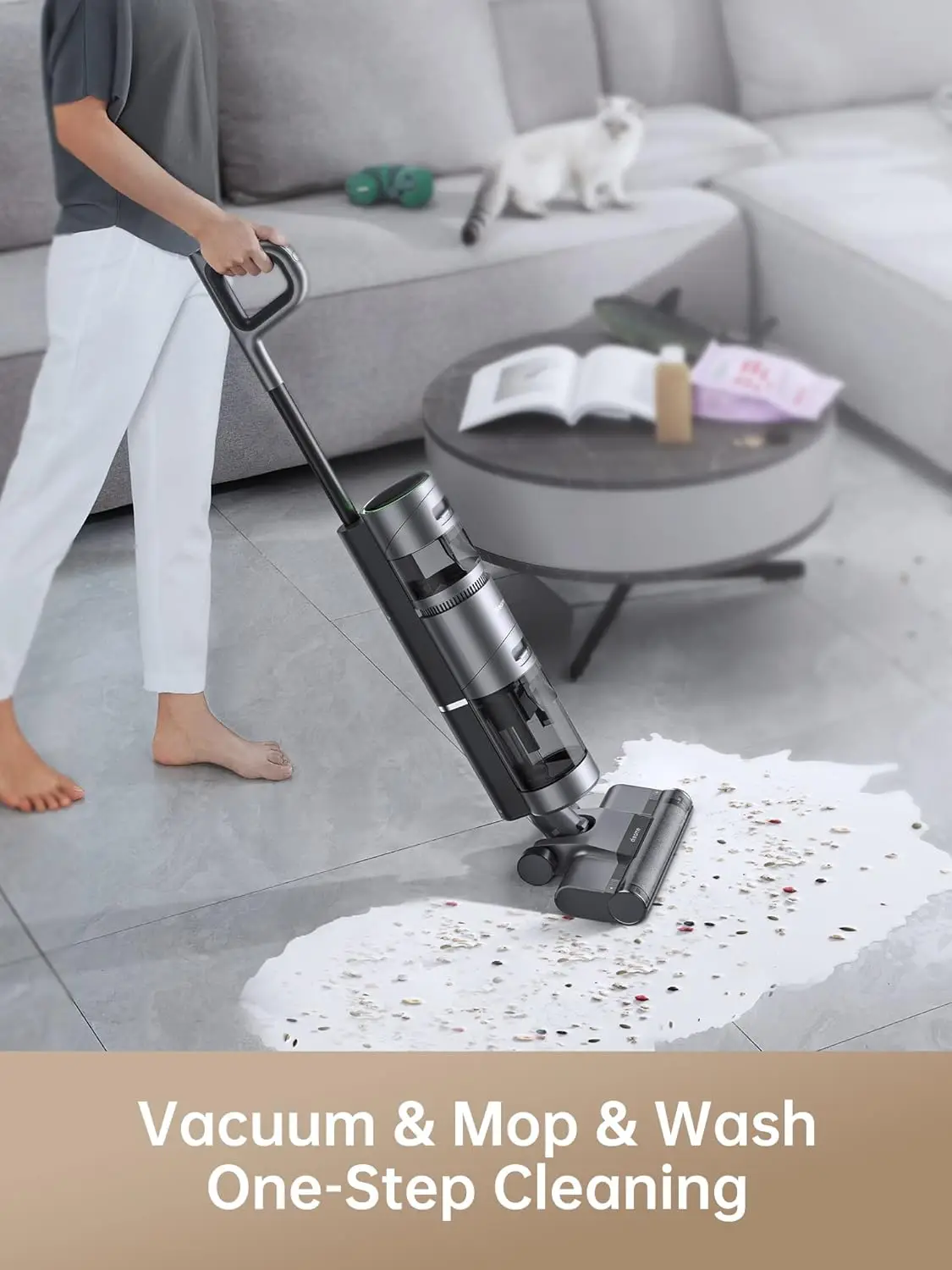 Dreametech H11 Max Smart Cordless Wet Dry Vacuum Cleaner, Lightweight Hardwood Floors Cleaner for Multi-Surface Cleaning with