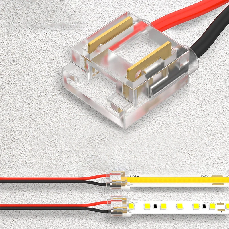 2 3 4 Pin COB LED Strip To Strip LED Connectors Strip To Wire Connection Solderless Extension For 5 8 10 12MM LED Strip Lights