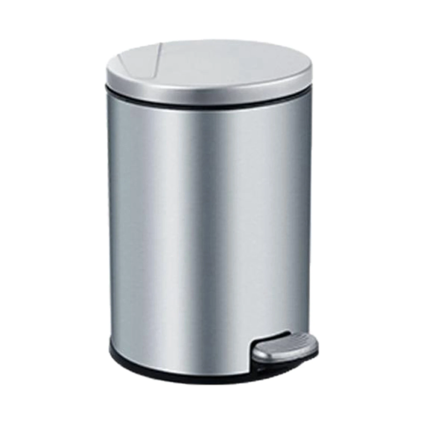 Foot Pedal Garbage Bin Oil Proof with Soft Close Lid with Garbage Bag Rings Dustbin Step Trash Can for Kitchen Bathroom Hotel,