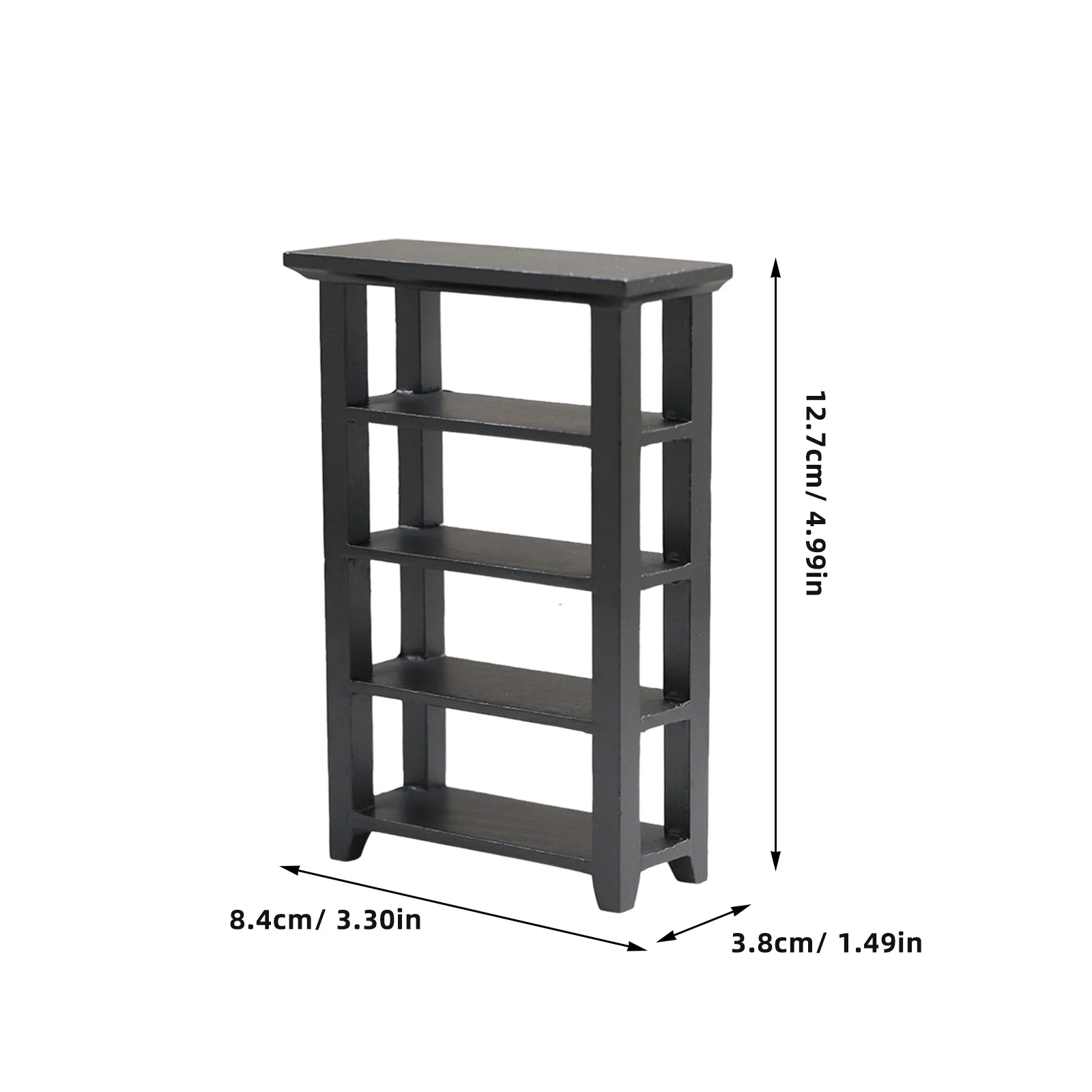 Simulation Book Shelf Mini Wooden Bookcase for Mini House Furniture Decor Colorful Life Scene Creation Premium Wood Material Use