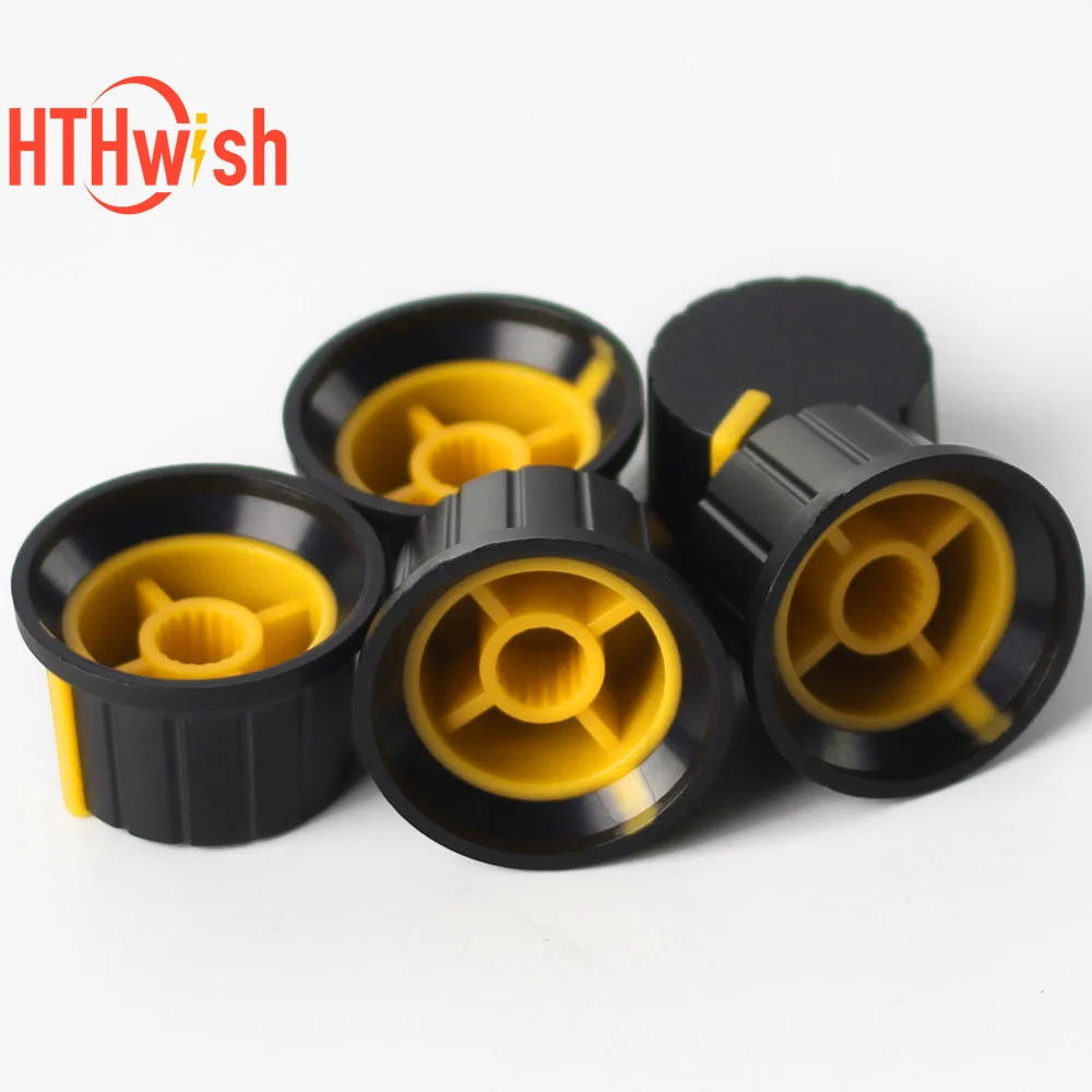 5/10 Pcs  plastic Potentiometer Volume Switch Knobs 24 x 15mm Rotary Encoder  Amplifier Control Volume Button Knob For WH148