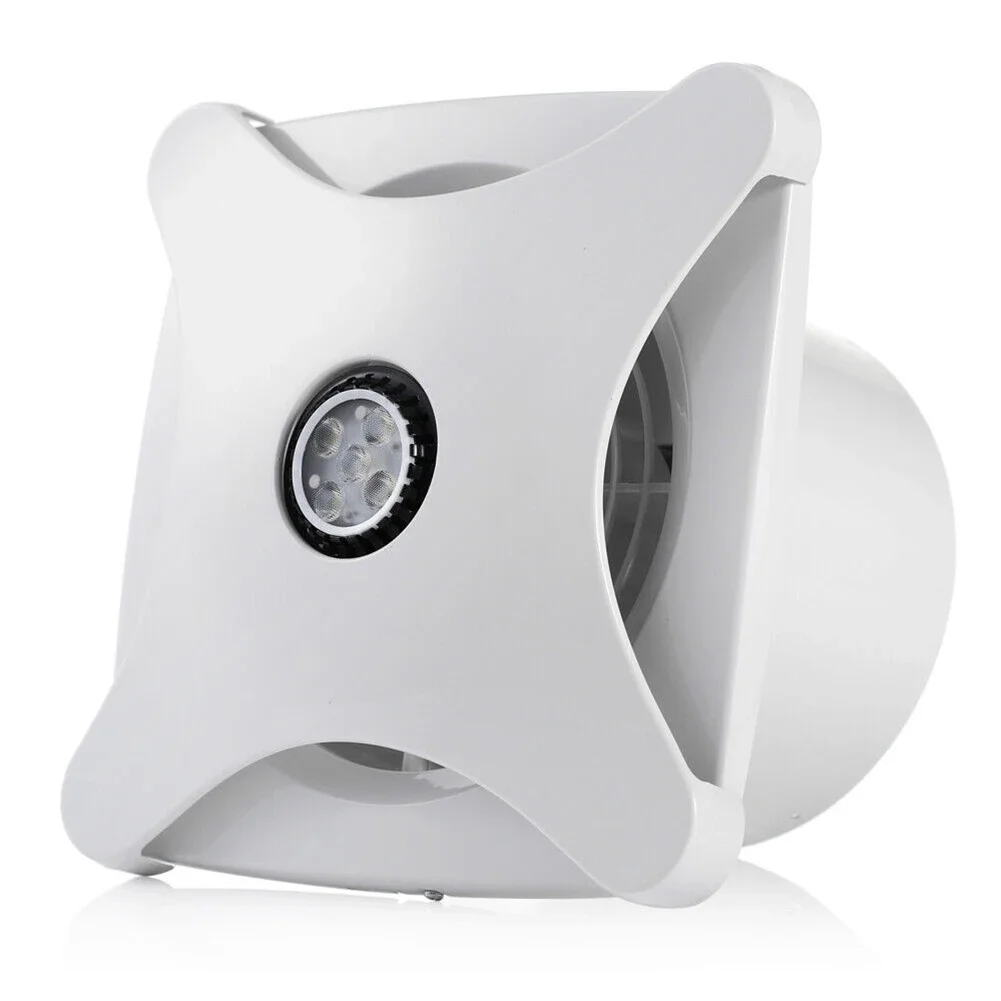 

Energy Efficient Bathroom Ceiling Ventilation Fan with LED Light Powerful Air Vent Exhaust for Bath and Toilet