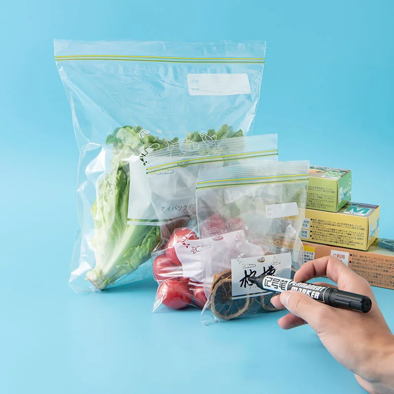 

Food Preservation Storage Bag With Zipper Thick Self Locking Reusable Clear Zip Bags Specialized Packaging Pouch Self-Seal Bags