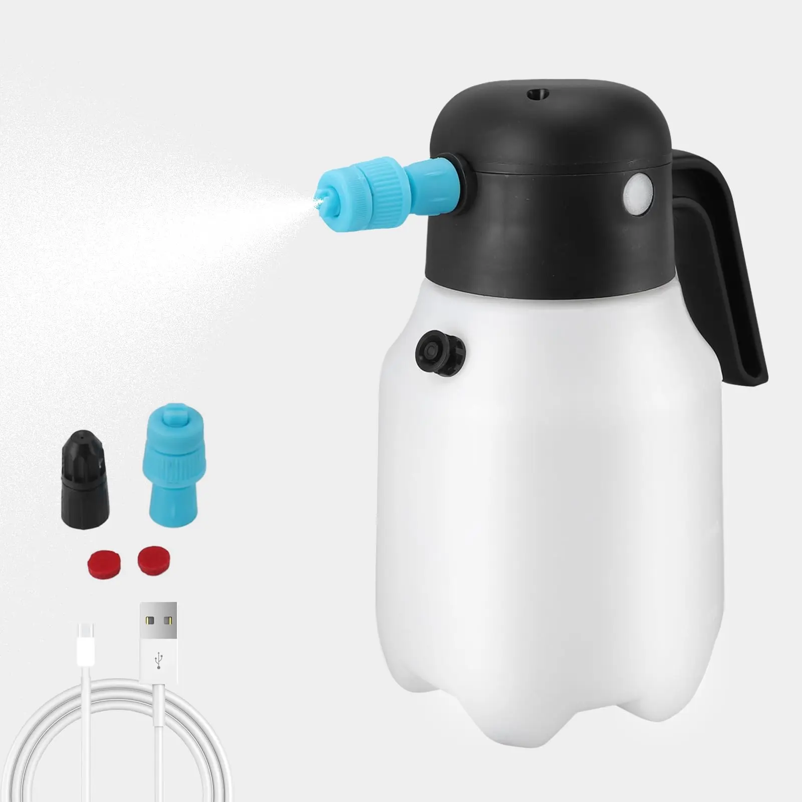 

1.8L Rechargeable Electric Foam Sprayer With Adjustable Nozzle For Car And Garden Cleaning