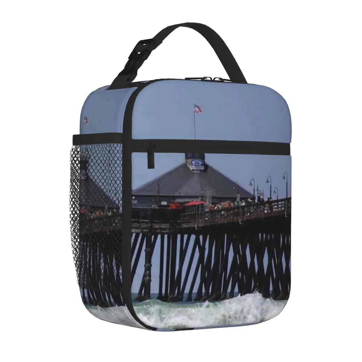 Bestselling Fishig Pier In San Diego Insulated Inner Insulated Tote Newborn Food Storage Waterproof Lunch Bag