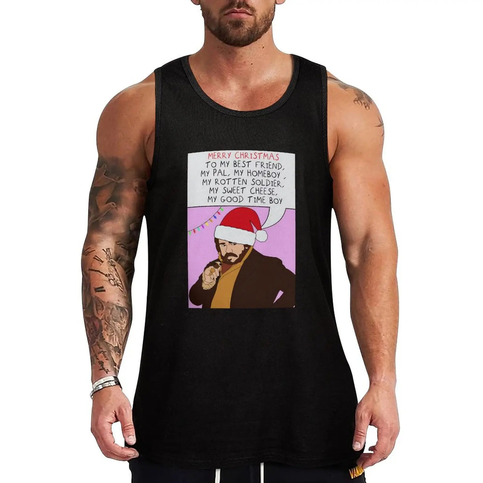 WWDITS Christmas Hat Lazslo Tank Top Work Outdoor Tank Top Durable Utility Sleeveless