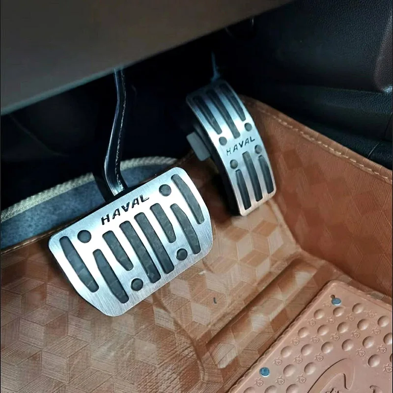 

Car Aluminium Rubber Pedals Foot Rest Brake Accelerator Fuel Pedal Pad Cover Non-Slip Pad For GWM HAVAL H3 2024 2025 Accessories