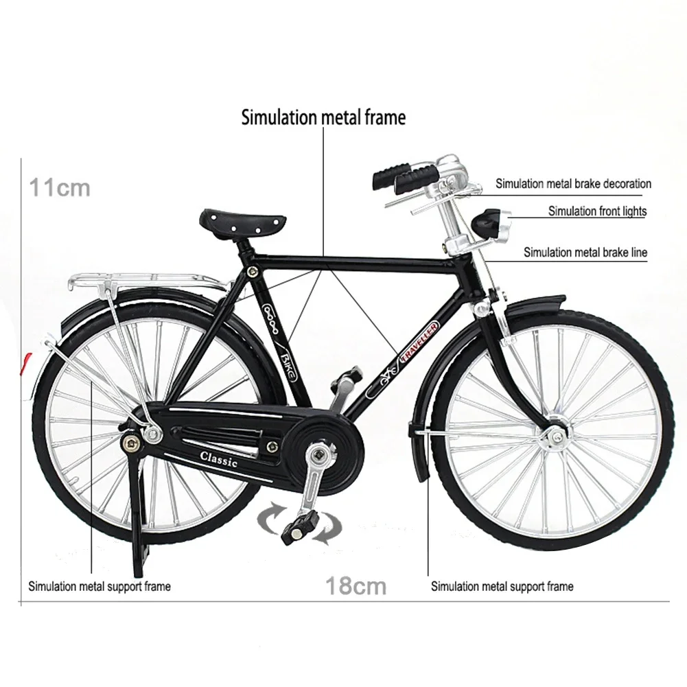 HOT 1:10 Mini Model Alloy Bicycle Diecast Finger Mountain Bike Bend Adult Simulation Collection Die Cast Gifts Toys For Boys