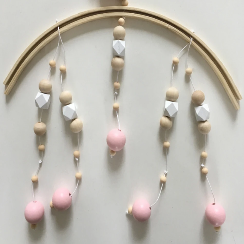 

Wooden Bead Wind Chime Decoration Beads Hanging Pendant Ornament Baby Bed Bell Wall
