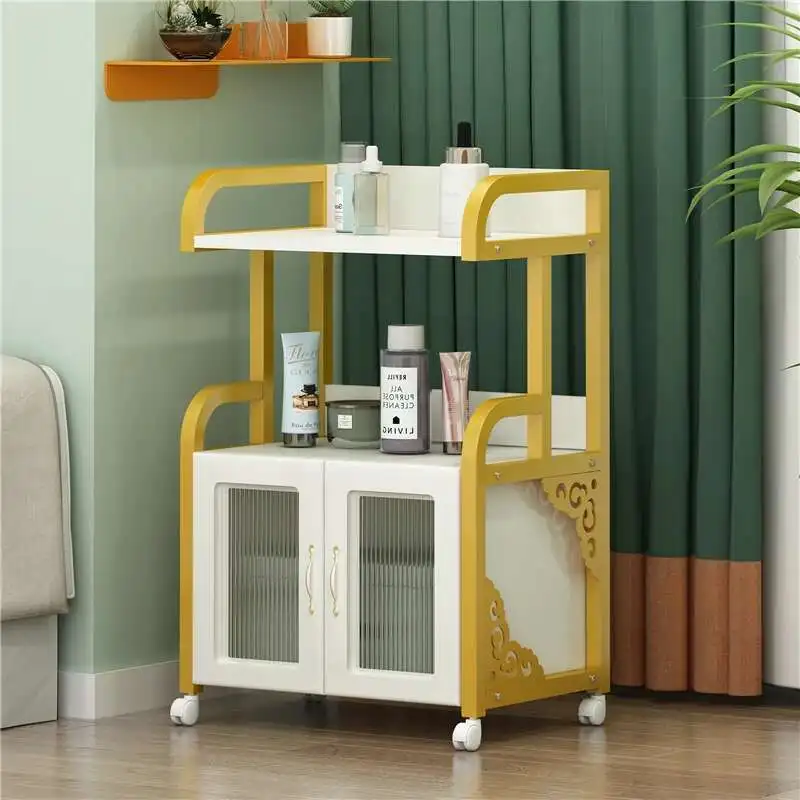 

Golden Iron Tool Trolley Drawers Portable Professional Auxiliary Cart With Wheels Carro Peluqueria Salon Furniture MQ50TC
