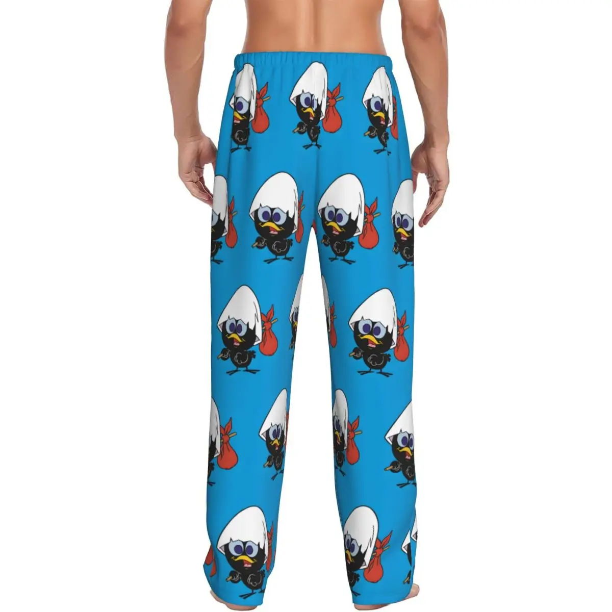Custom Calimero Pajama Pants Men Cute Cartoon Sleepwear Lounge Sleep Bottoms Stretch with Pockets view 3