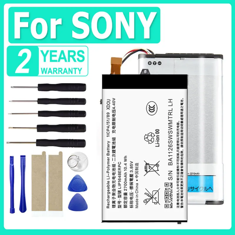 

New Replace Battery For Sony Ericsson Xperia Alpha A7III XA2 L2 XZ1 PS5 XA2 Ultra SRS-XB21 A6300 PSP1000 MW600 PSV1000 MBW-100