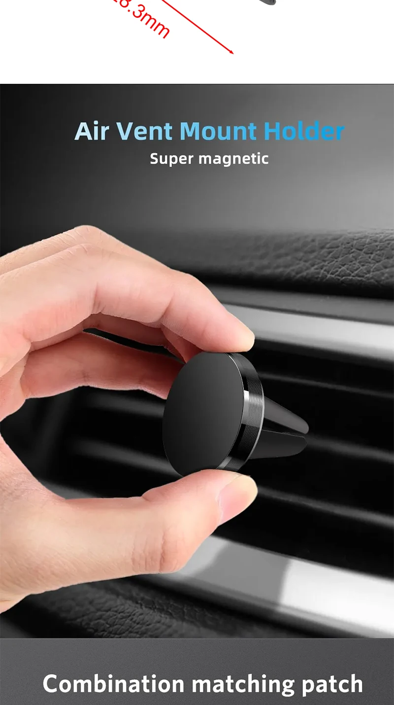 Universeller magnetischer Autotelefonhalter im Auto für iPhone 15 14 13 Samsung Magnet Air Vent Mount Handy-Unterstützung GPS – Detail 7
